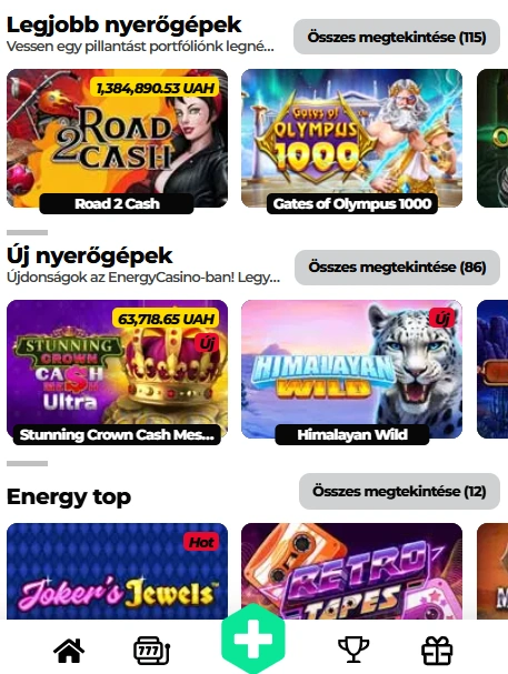 Energy Casino Mobil Játékok